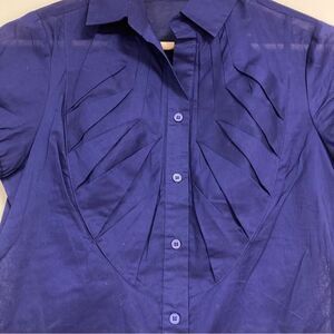 NWT Limited Pleated Shirt Women’s Small Button Down Fitted Career Casual Light